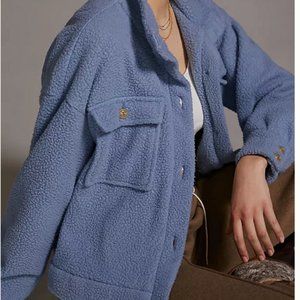 Anthropologie Daily Practice M NWT Fleece Bomber Jacket Coat Medium New 148$